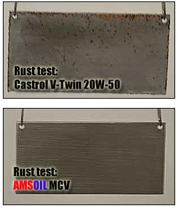 Motorcycle oil rust comparison