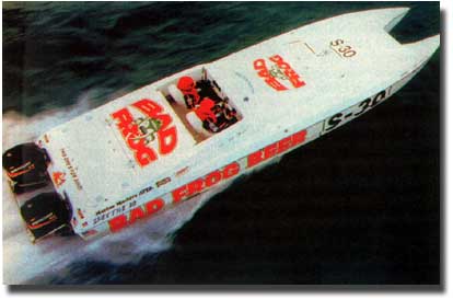 Bad Frog Marine Racing uses Amsoil 2 cycle synthetic motor oil and 75W90 gear lube