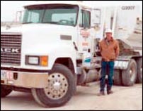 Truck used to haul aggregate gets better fuel economy
