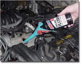 Using Amsoil's AEF engine flush to prepare engine for use with Amsoil oil