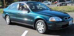 Suggested oil change belonging to 1996 CIVIC vehicle