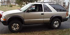 Suggested oil change belonging to 2001 BLAZER vehicle