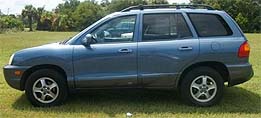 Suggested oil change belonging to 2001 SANTA FE vehicle