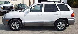 Suggested oil change belonging to 2001 SANTA FE vehicle