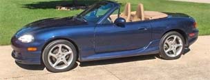 Suggested oil change belonging to 2002 MIATA MX5 vehicle