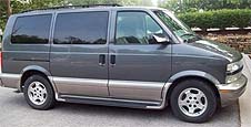Suggested oil change belonging to 2004 ASTRO VAN vehicle
