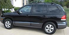 Suggested oil change belonging to 2005 SANTA FE vehicle